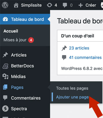 Ajouter une page