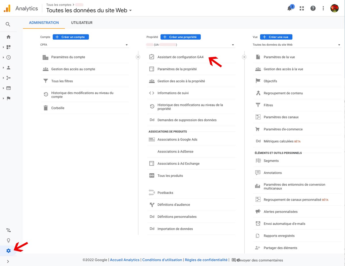 Mon paramétrage de Google Analytics GA4