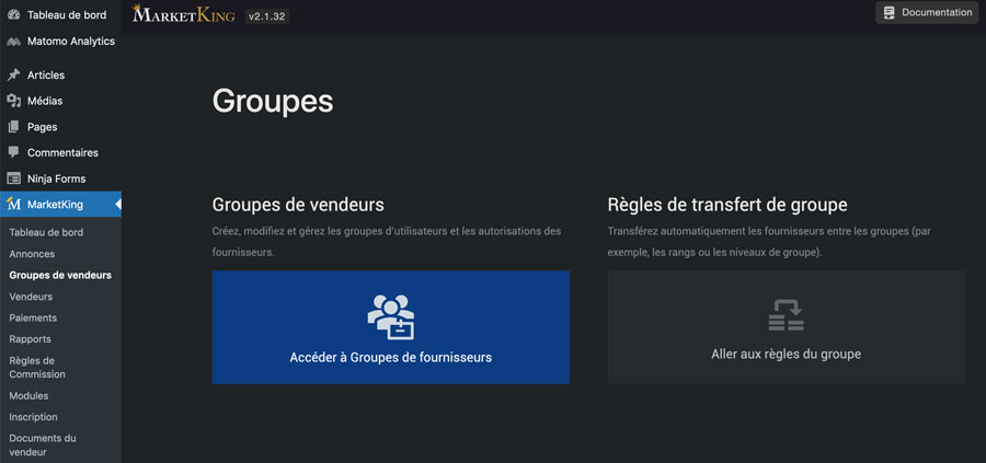 Groupes de vendeurs - Marketking