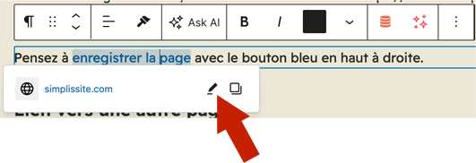 Modifier un lien