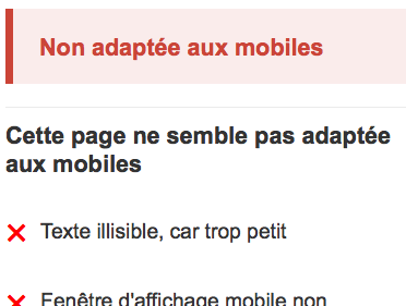 Non-adapté pour les mobiles