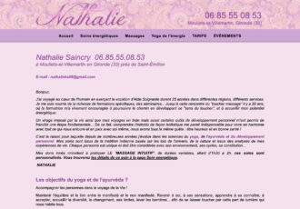 Soins énergétiques, massages, yoga en Gironde (33) > Visitez le site nathalie-massagesenergetiques.fr